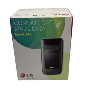 👠 LG A341 Black Flip Phone with Charger